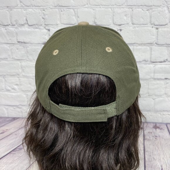 Canada Hat Cap Strap Back Olive Green Brown Embroidered Maple Leaf Canadian - Picture 3 of 8